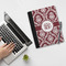 Maroon & White Notebook Padfolio - LIFESTYLE (large)