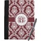 Maroon & White Notebook Padfolio - Large w/ Monogram