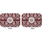 Maroon & White Octagon Placemat - Double Print Front and Back