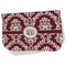 Maroon & White Burp Cloth - Fleece w/ Monogram
