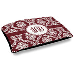 Maroon & White Dog Bed w/ Monogram