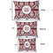 Maroon & White Outdoor Dog Beds - SIZE CHART
