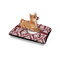 Maroon & White Outdoor Dog Beds - Small - IN CONTEXT