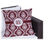 Maroon & White Outdoor Pillow (Personalized)