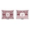 Maroon & White  Outdoor Rectangular Throw Pillow (Front and Back)