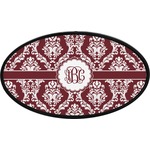 Maroon & White Oval Trailer Hitch Cover (Personalized)