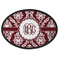 Maroon & White Oval Patch