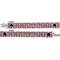 Maroon & White Pacifier Clip - Front and Back