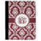 Maroon & White Padfolio Clipboards - Large - FRONT