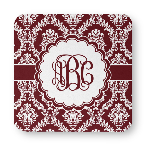 Maroon & White Paper Coasters - Approval