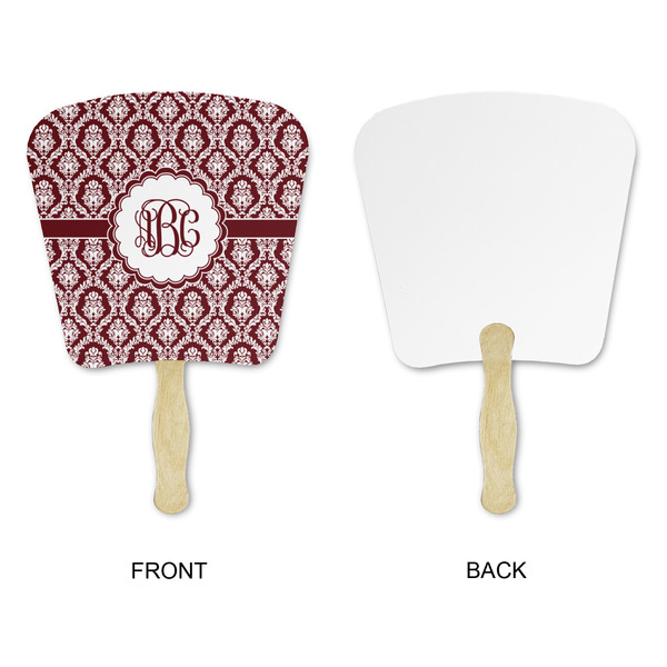Maroon & White Paper Fans - Approval