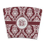 Maroon & White Party Cup Sleeve - without bottom (Personalized)