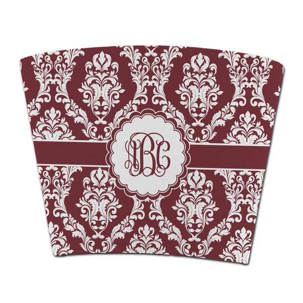 Custom Maroon & White Party Cup Sleeve - without bottom (Personalized)