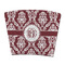 Maroon & White Party Cup Sleeves - without bottom - FRONT (flat)