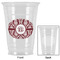 Maroon & White Party Cups - 16oz - Approval