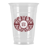 Maroon & White Party Cups - 16oz (Personalized)