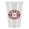 Maroon & White Party Cups - 16oz - Front/Main