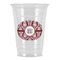Maroon & White Party Cups - 16oz (Personalized)
