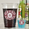 Maroon & White Party Cups - 16oz - In Context