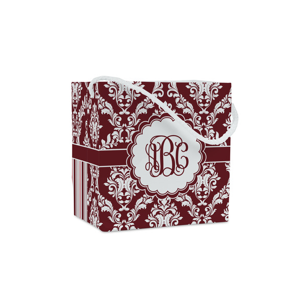 Custom Maroon & White Party Favor Gift Bags (Personalized)