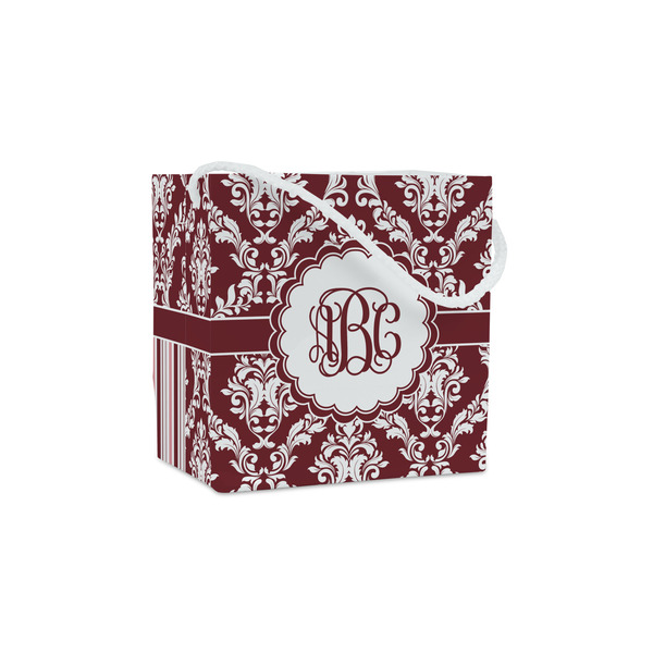 Custom Maroon & White Party Favor Gift Bags - Matte (Personalized)