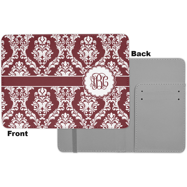 Maroon & White Passport Holder - Apvl