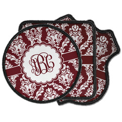 Maroon & White Iron on Patches (Personalized)