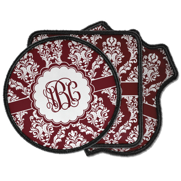Custom Maroon & White Iron on Patches (Personalized)