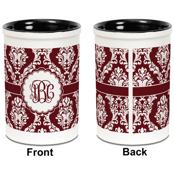 Maroon & White Pencil Holder - Black - approval