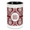 Maroon & White Ceramic Pencil Holders - Black