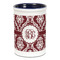 Maroon & White Ceramic Pencil Holders - Blue