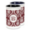 Maroon & White Ceramic Pencil Holder - Large