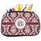 Maroon & White Neoprene Pencil Case - Medium w/ Monogram