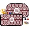 Maroon & White Pencil / School Supplies Bags Small and Medium