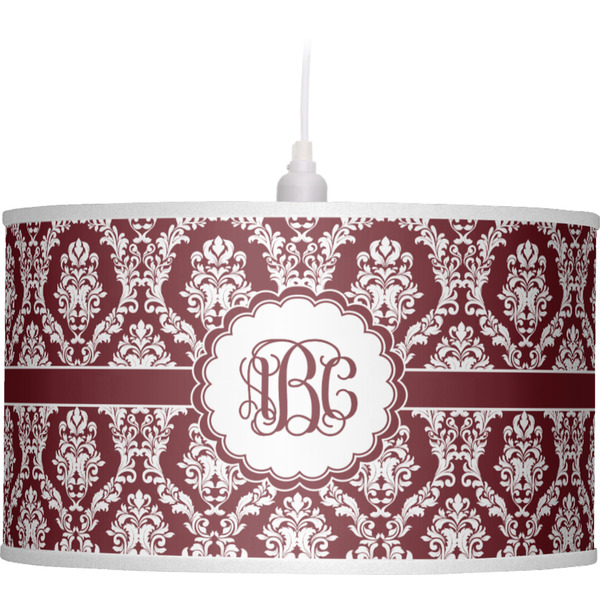 Maroon & White Pendant Lamp Shade