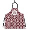 Maroon & White Apron Without Pockets w/ Monogram