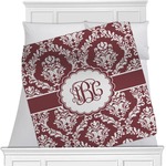 Maroon & White Minky Blanket (Personalized)