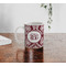 Maroon & White Personalized Coffee Mug - Lifestyle