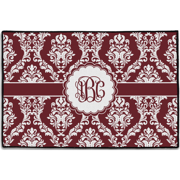 Maroon & White Personalized Door Mat - 36x24 (APPROVAL)