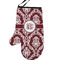 Maroon & White Personalized Oven Mitt - Left