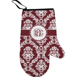 Maroon & White Oven Mitt (Personalized)