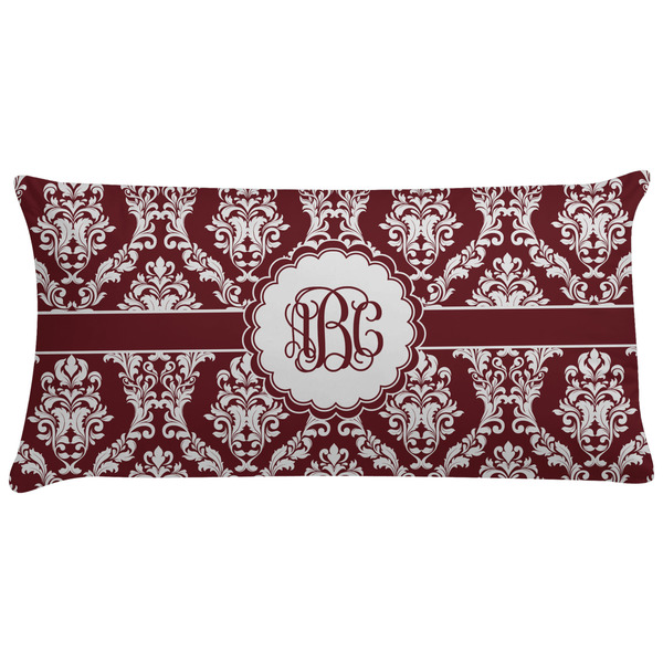 Custom Maroon & White Pillow Case - King (Personalized)