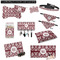 Maroon & White Customized Pet Accessories