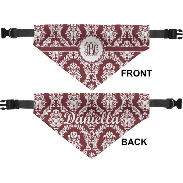 Maroon & White Pet Bandana Approval