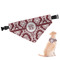 Maroon & White Dog Bandana - Large (Personalized)