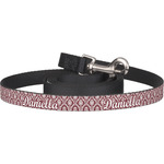 Maroon & White Dog Leash (Personalized)