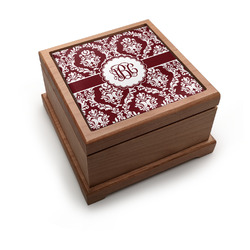 Maroon & White Pet Urn w/ Monogram