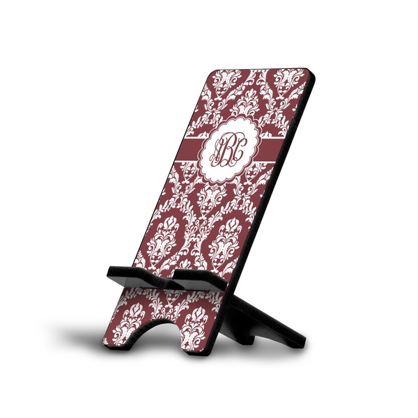 Custom Maroon & White Cell Phone Stand (Small) (Personalized)