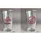Maroon & White Pint Glass - Two Content - Approval