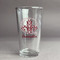 Maroon & White Pint Glass - Two Content - Front/Main